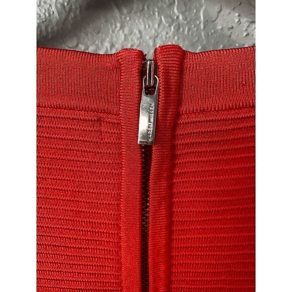 Karen Millen Women's Crew Neck Sleeveless Sheath Dress Red - Picture 9 of 11